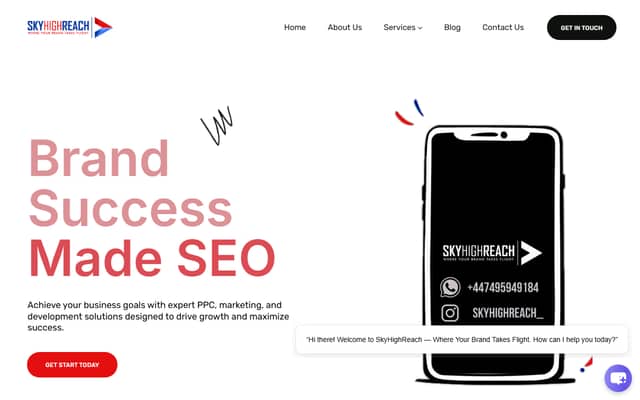 Screenshot of skyhighreach.com
